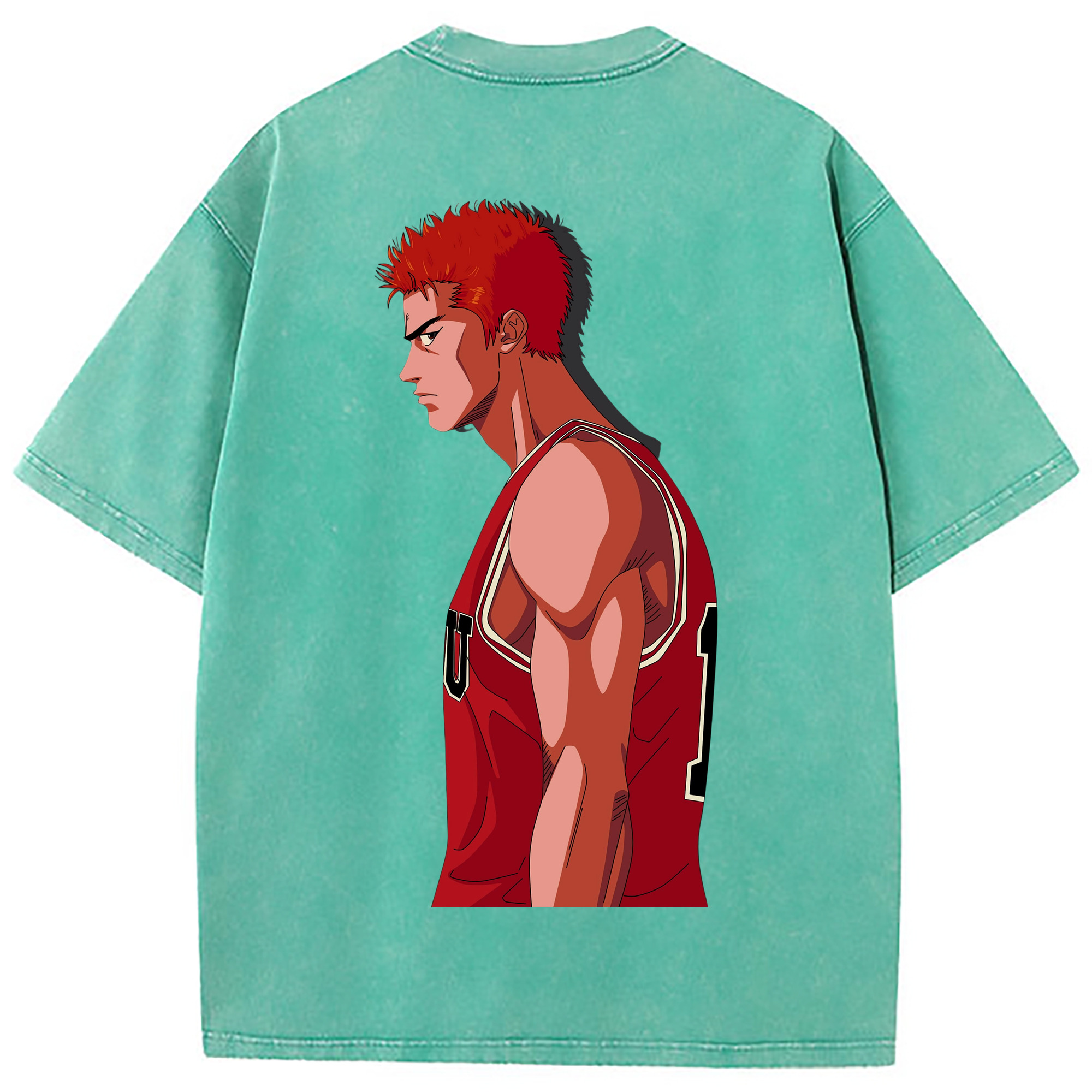 （画像用） SLAM DUNK／スラムダンク 綿100% ヴィンテージ風 半袖Tシャツ（背面プリント）